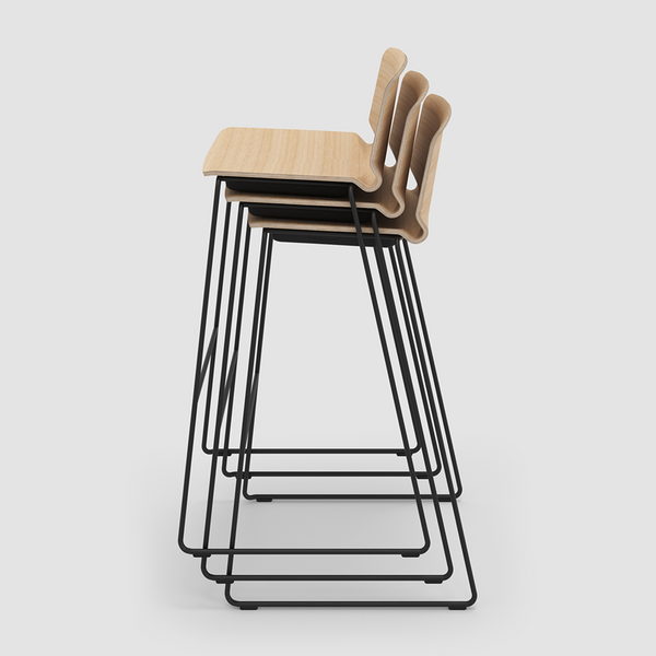 Curve Vollpolster Barhocker