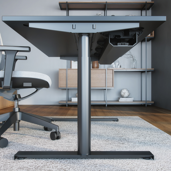 höhenverstellbarer Schreibtisch s42 – Gestell Schwarz (glatt)