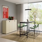 s60 Stehtisch – Gestell Schwarz (glatt)