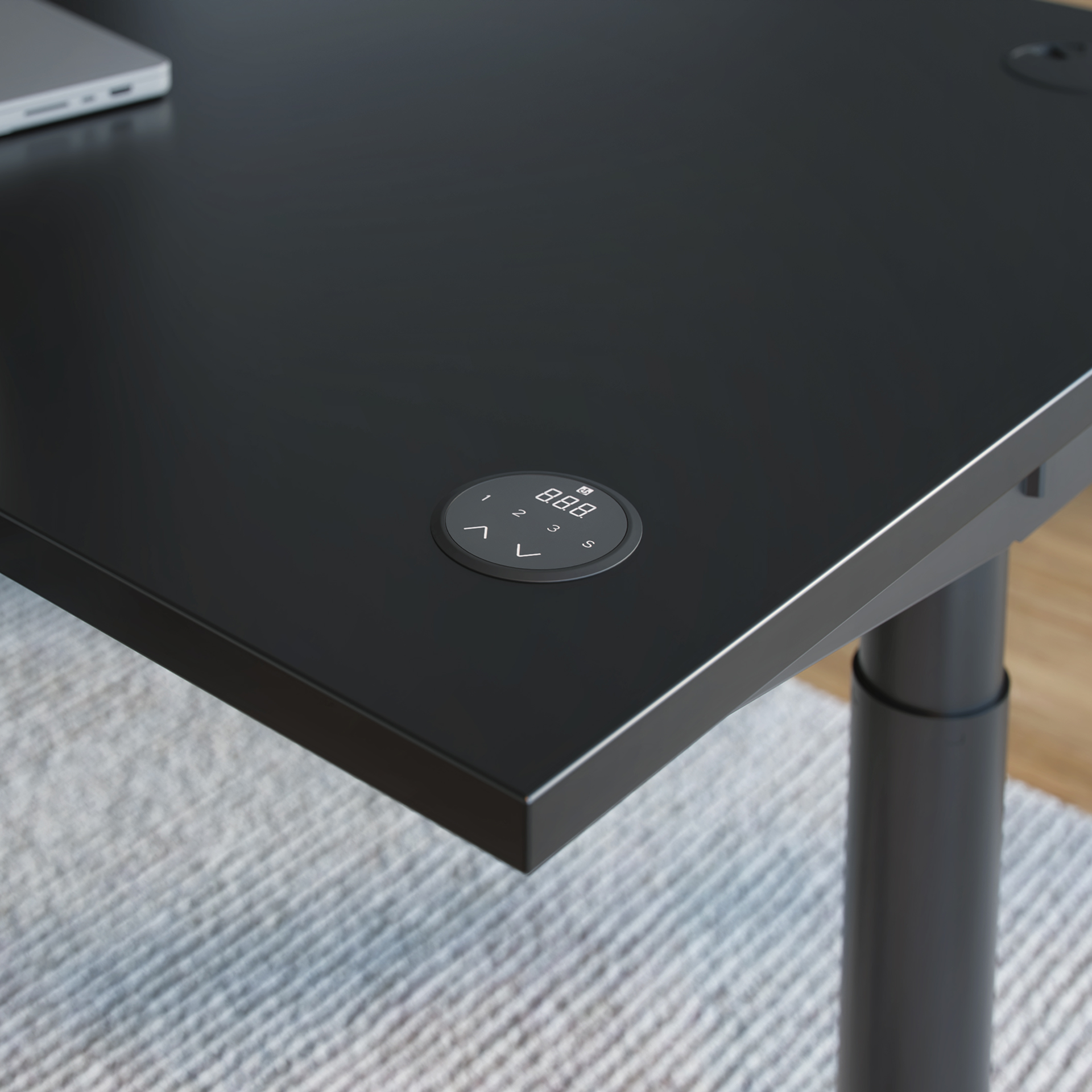 höhenverstellbarer Schreibtisch s42 – Gestell Schwarz (glatt)