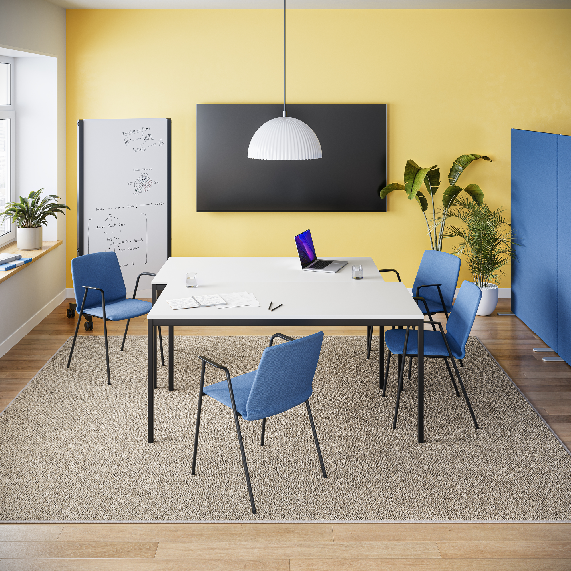 s60 Seminartisch – Gestell Schwarz (glatt)