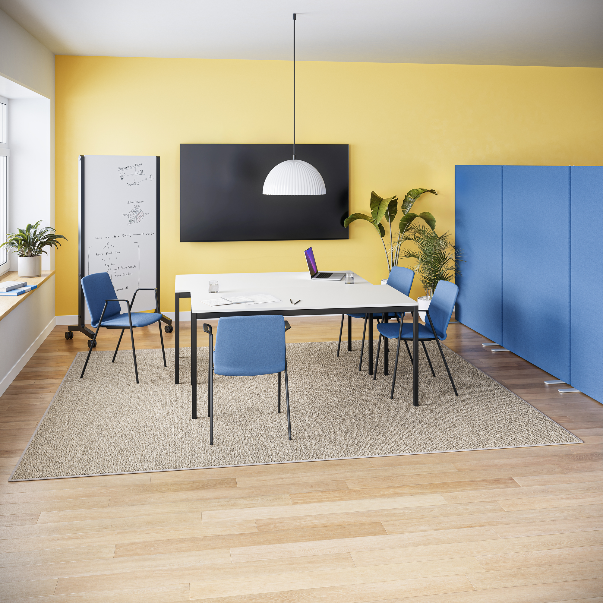 s60 Seminartisch – Gestell Schwarz (glatt)